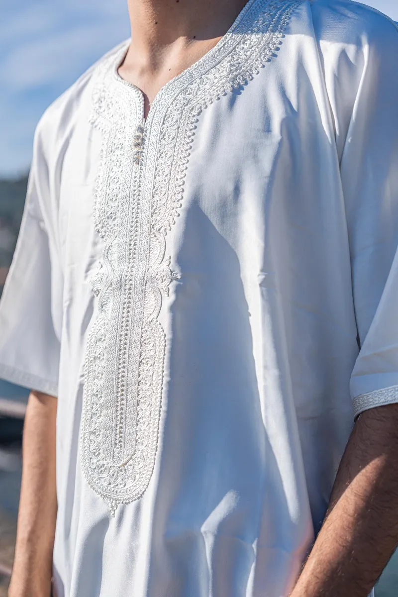 Gandoura Blanche Immaculée - Vue 3